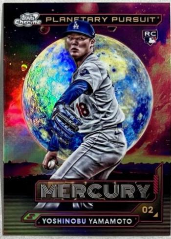 2024 Topps Cosmic Chrome Planetary Pursuit Yoshinobu Yamamoto #PPM-3 card