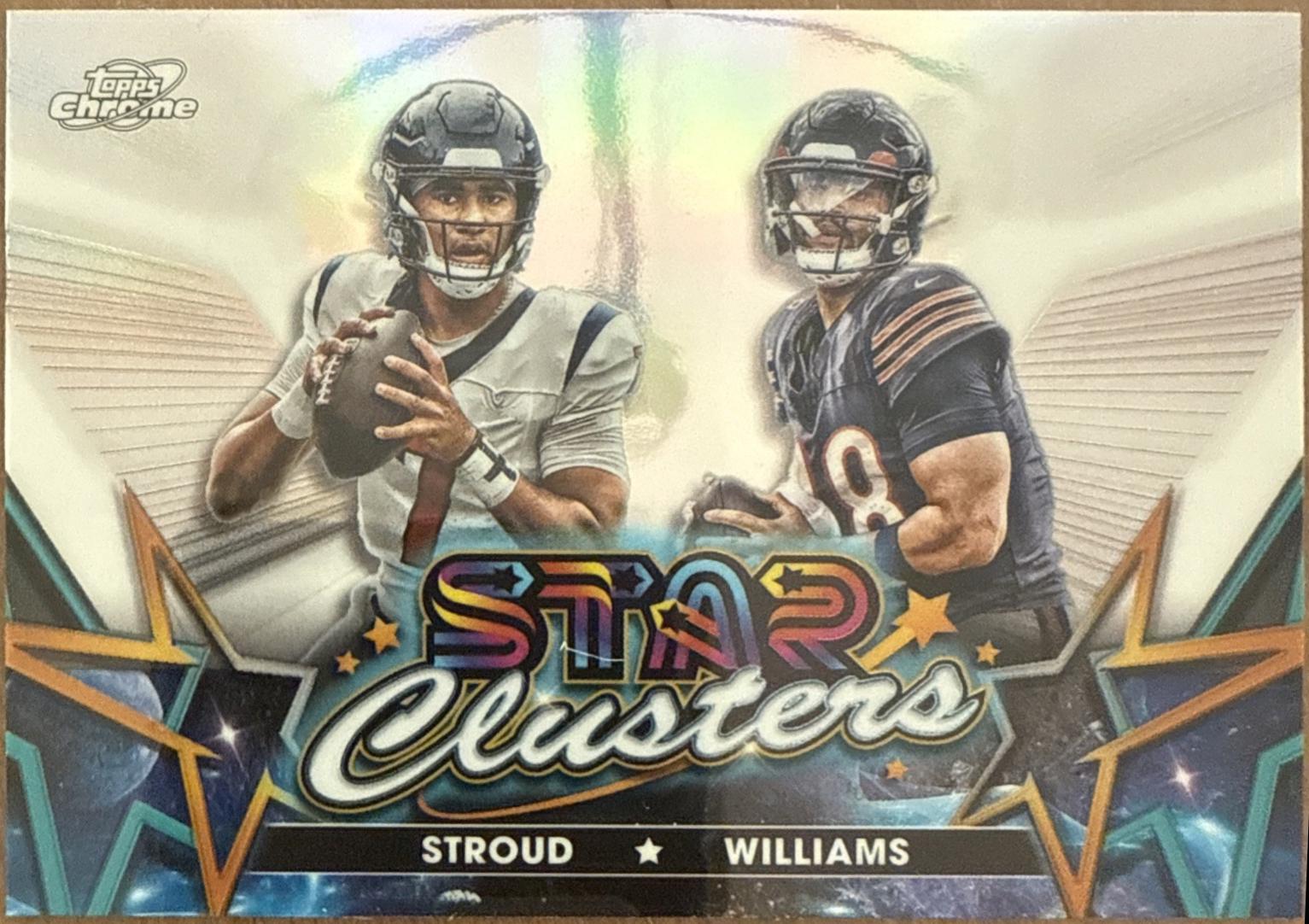 2024 Topps Cosmic Chrome Star Clusters Caleb Williams / CJ Stroud #SCL-11 card