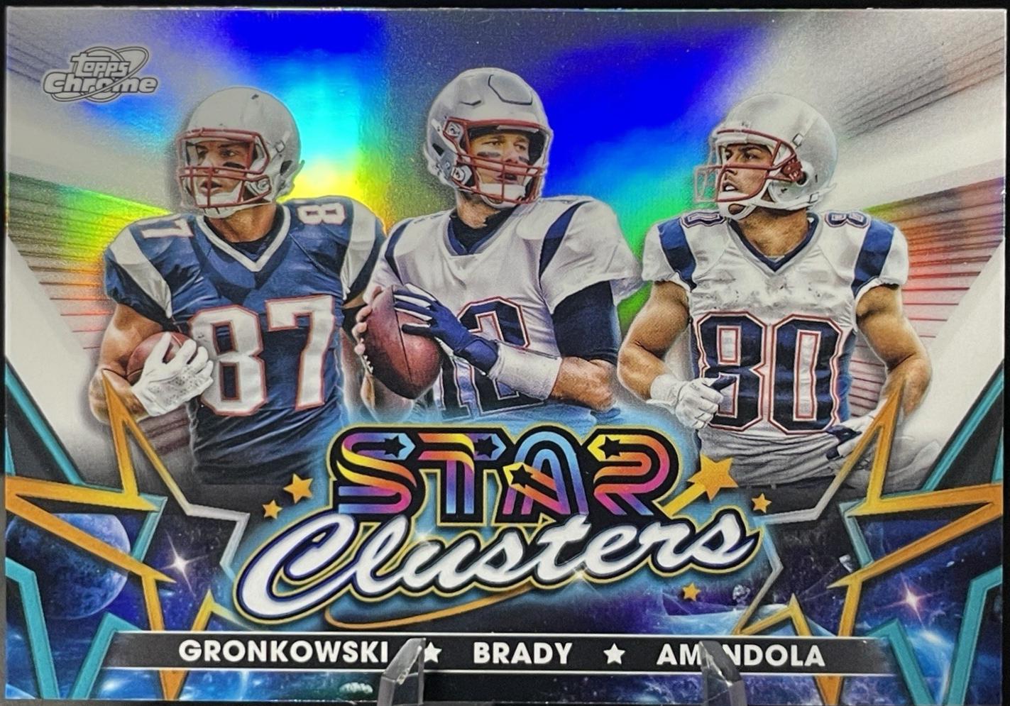 2024 Topps Cosmic Chrome Star Clusters Danny Amendola / Tom Brady / Rob Gronkowski #SCL-3 card