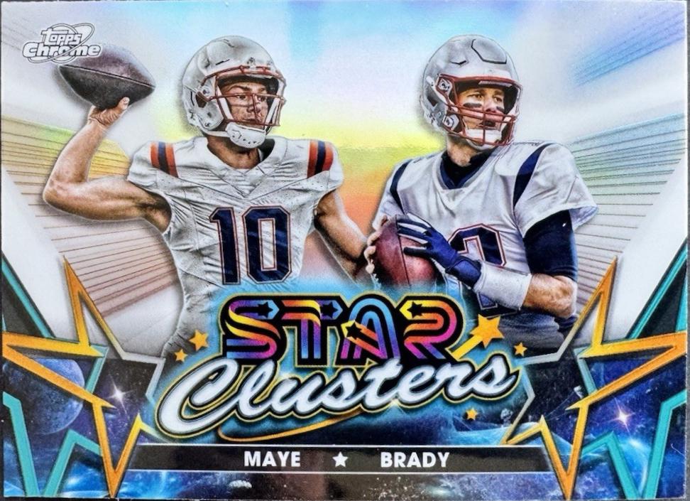 2024 Topps Cosmic Chrome Star Clusters Tom Brady / Drake Maye #SCL-14 card