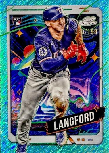 2024 Topps Cosmic Chrome Wyatt Langford [Aqua Equinox Refractor] #139 card