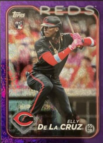2024 Topps Elly De La Cruz [Purple Holofoil] #141 card
