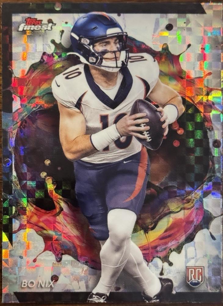 2024 Topps Finest Bo Nix [Refractor] #249 card