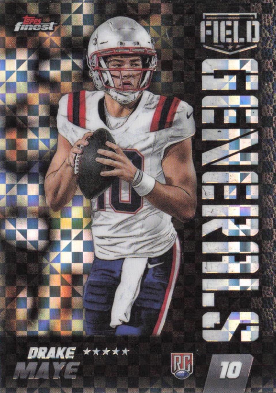 2024 Topps Finest Field Generals Drake Maye [Checkerboard Refractor] #FG-20 card