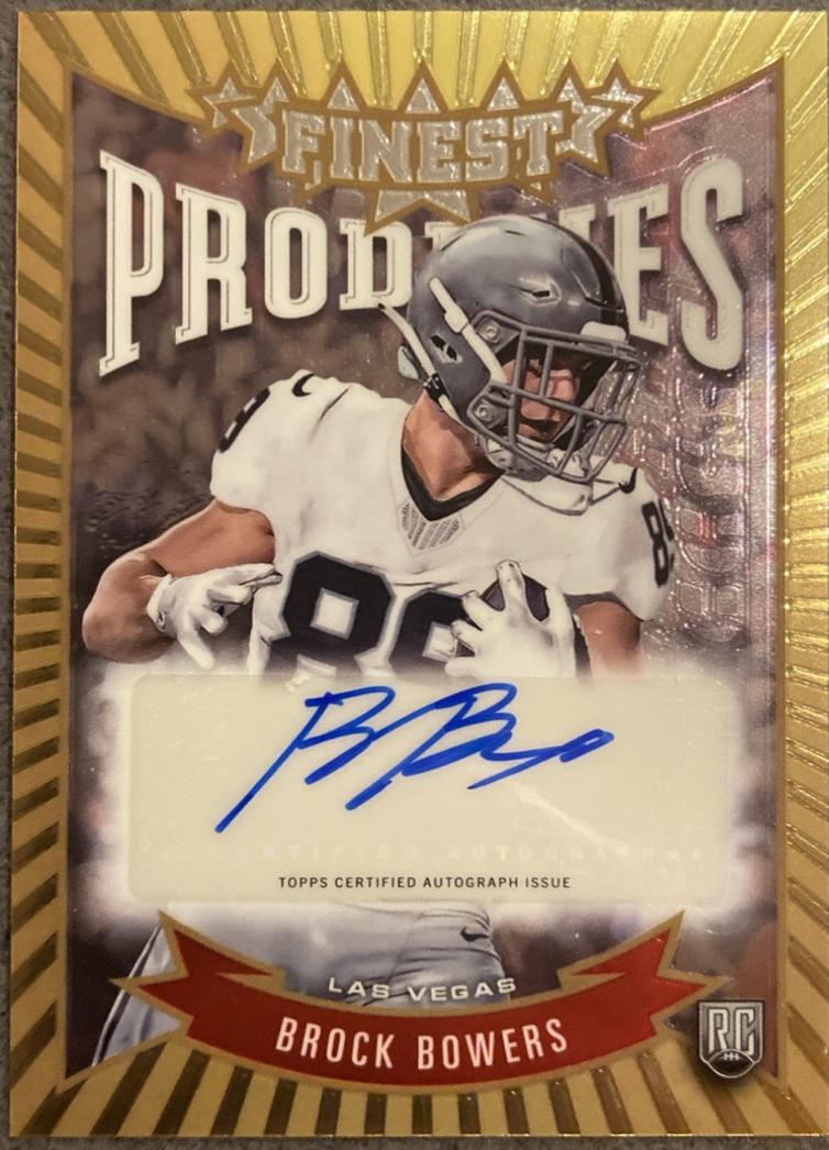 2024 Topps Finest Prodigies Autograph Brock Bowers #P-BB card