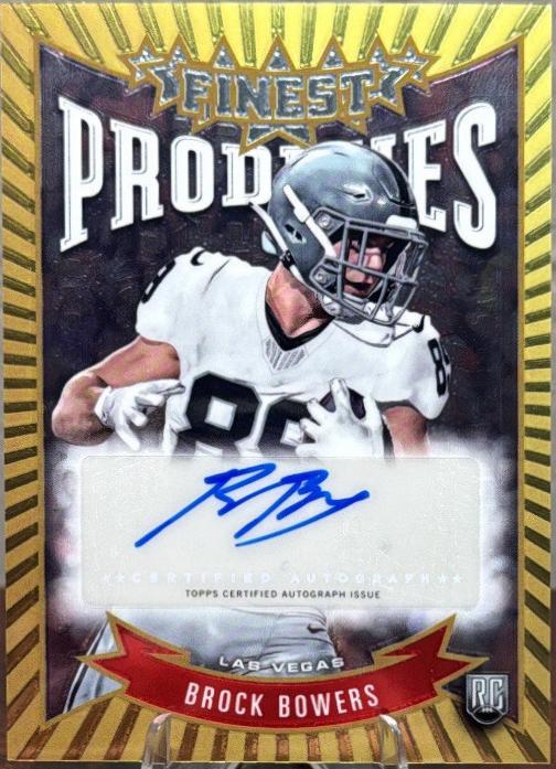 2024 Topps Finest Prodigies Autograph Brock Bowers [Refractor] #P-BB card