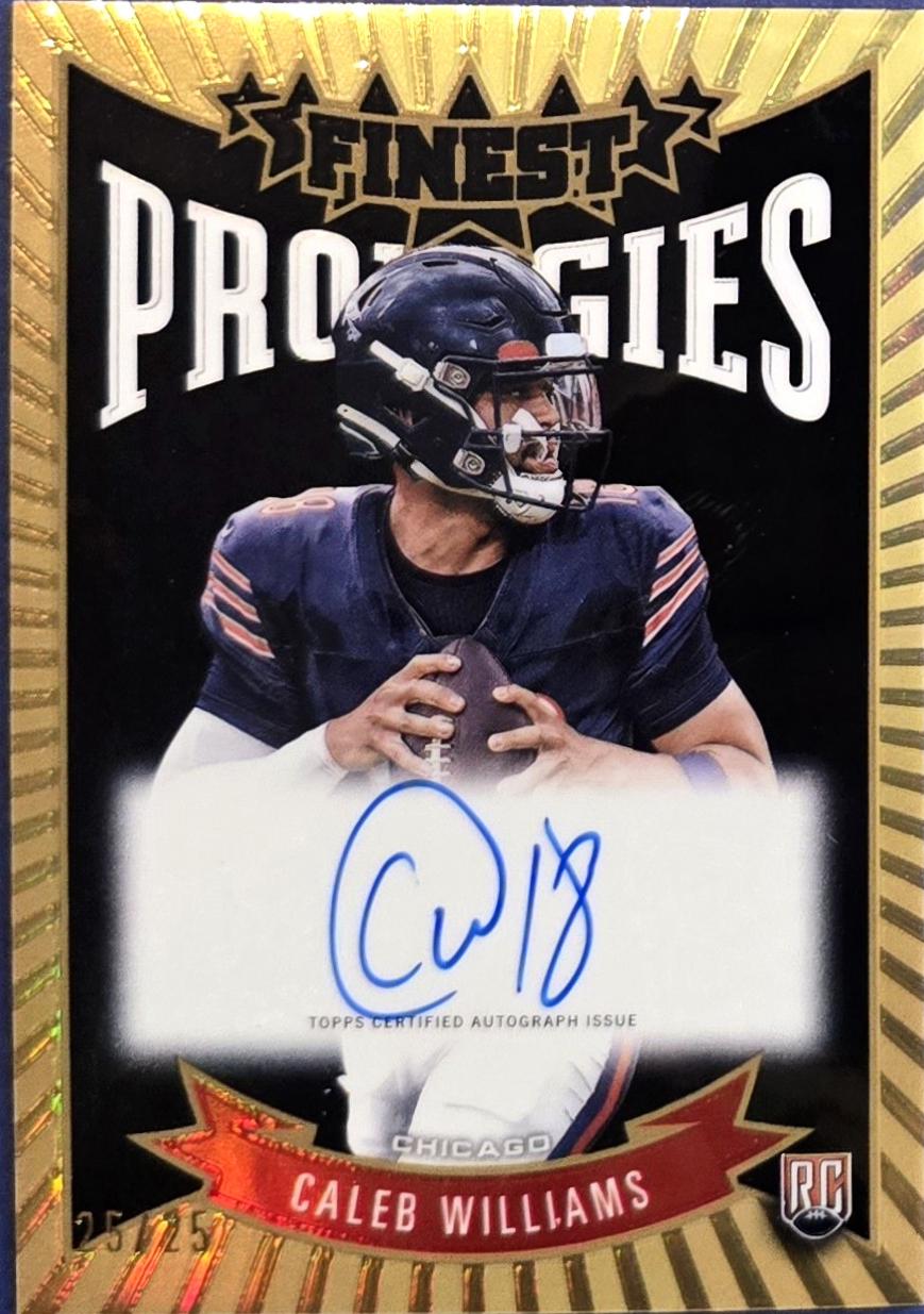 2024 Topps Finest Prodigies Autograph Caleb Williams #P-CW card