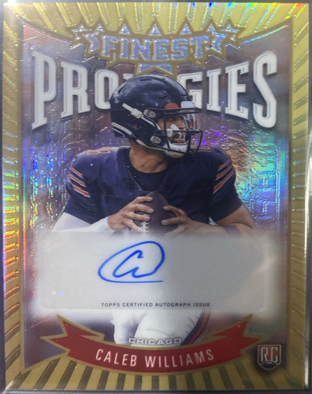 2024 Topps Finest Prodigies Autograph Caleb Williams [Refractor] #P-CW card