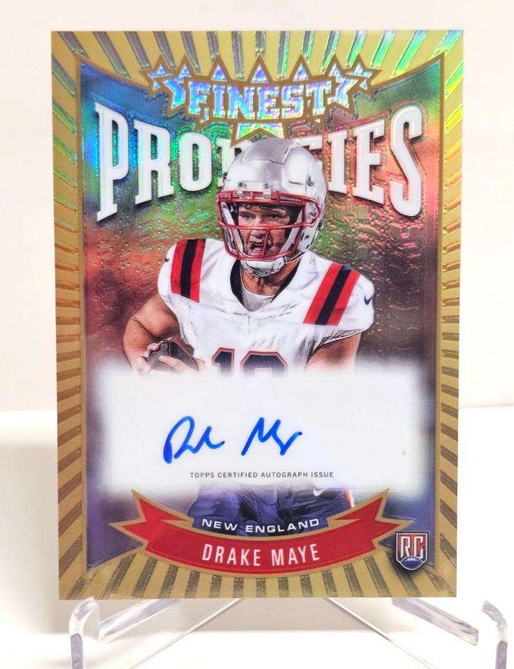 2024 Topps Finest Prodigies Autograph Drake Maye #P-DM card