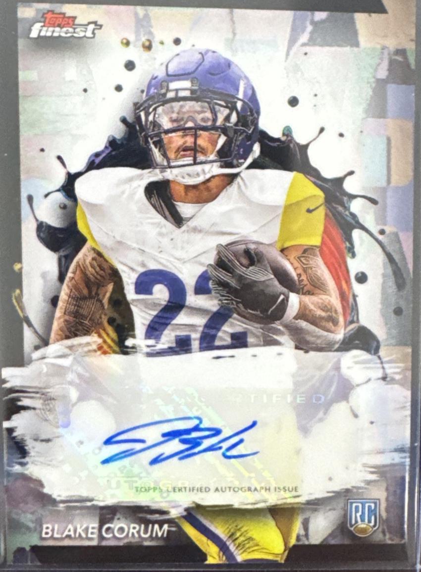 2024 Topps Finest Rookie Autograph Blake Corum #RFA-BC card
