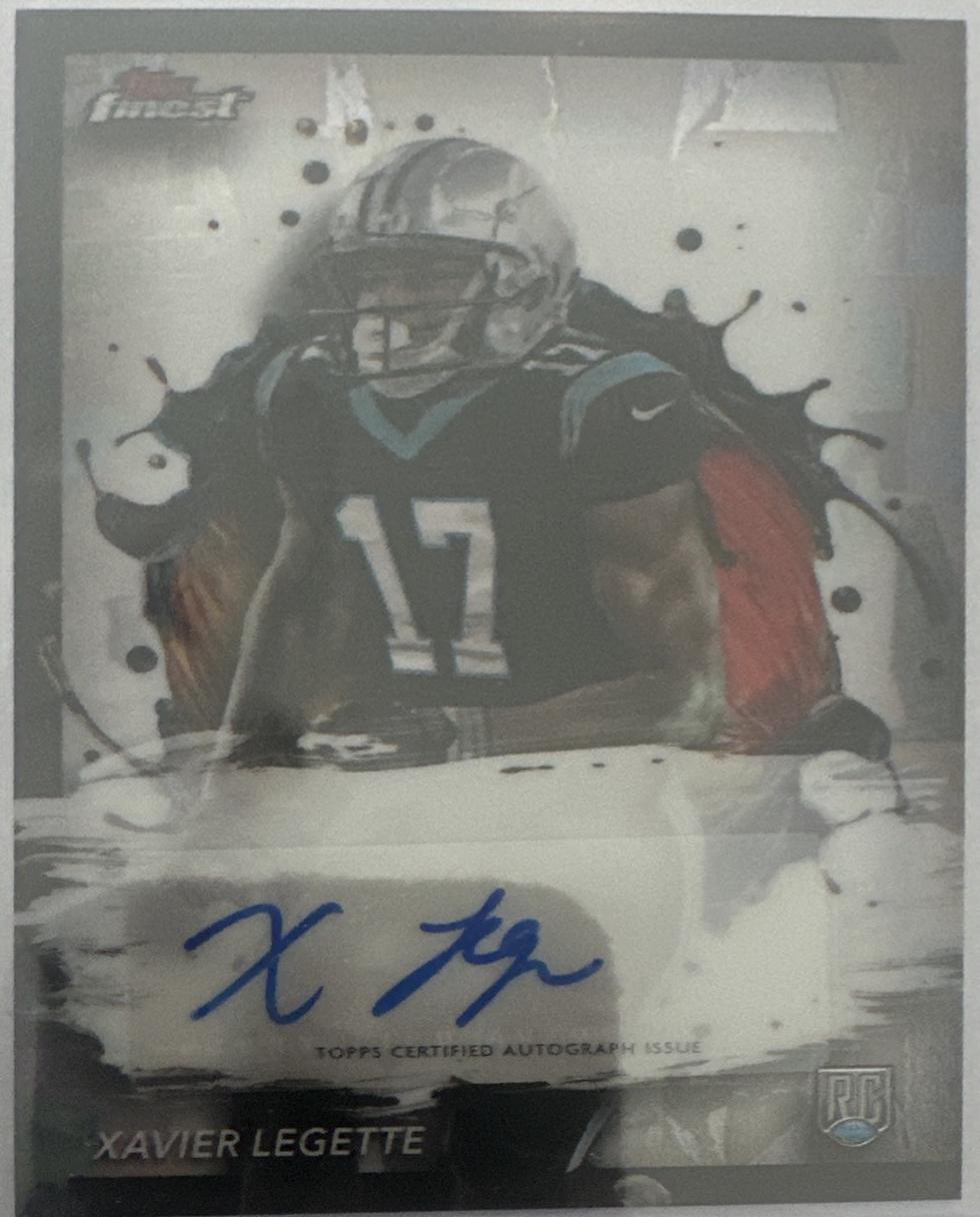 2024 Topps Finest Rookie Autograph Xavier Legette [Refractor] #RFA-XL card