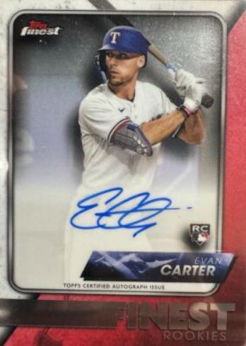 2024 Topps Finest Rookie Design Variation Autograph Evan Carter #FR-EC card