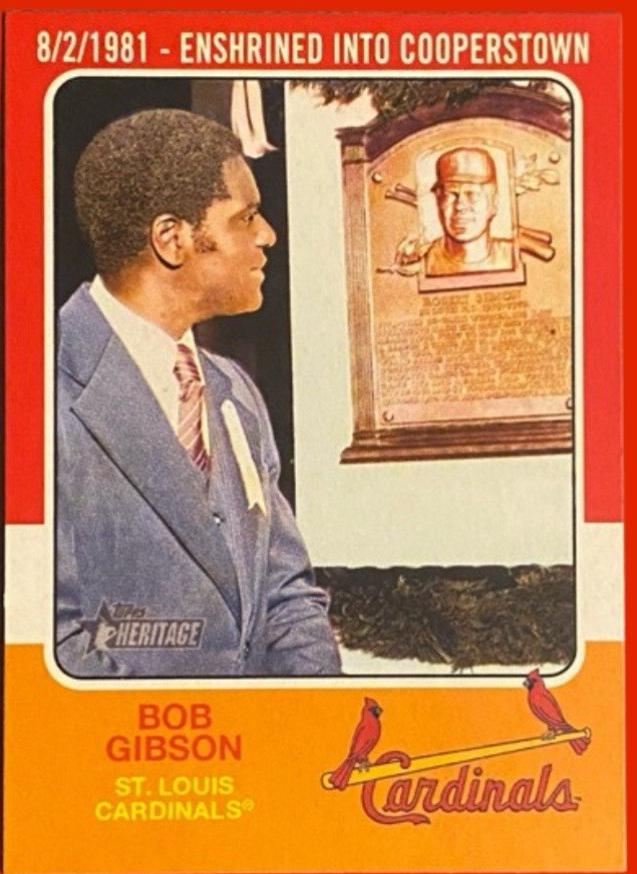 2024 Topps Heritage 1975 Retires Bob Gibson #75R-10 card