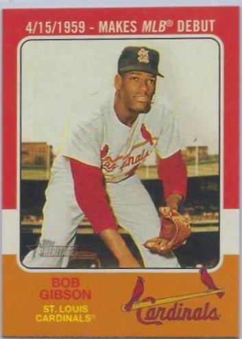 2024 Topps Heritage 1975 Retires Bob Gibson #75R-7 card