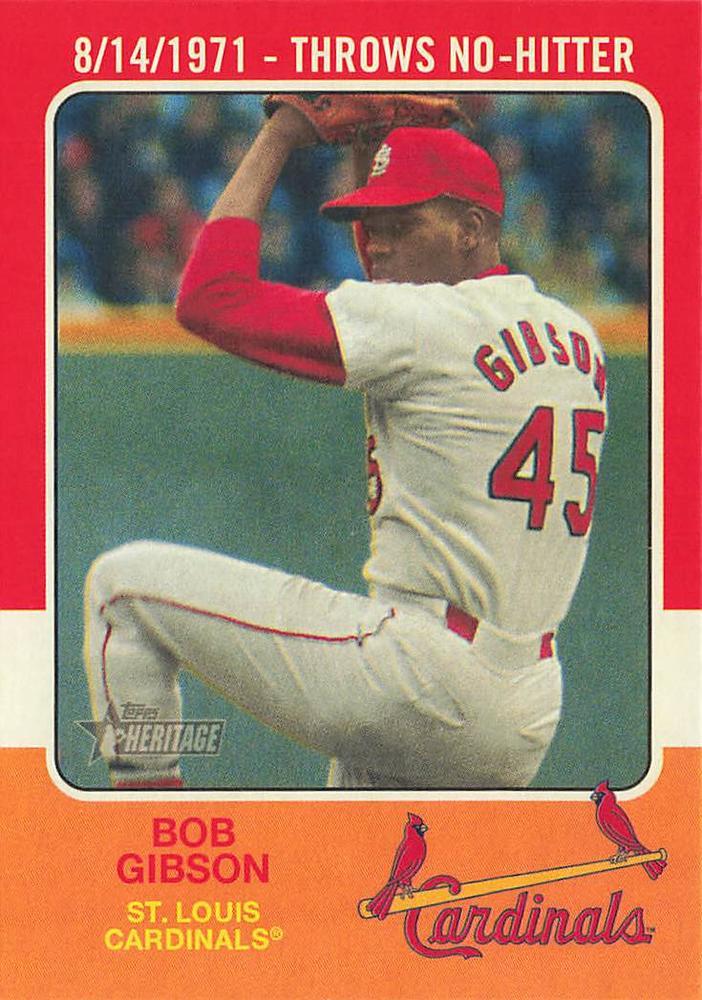 2024 Topps Heritage 1975 Retires Bob Gibson #75R-8 card