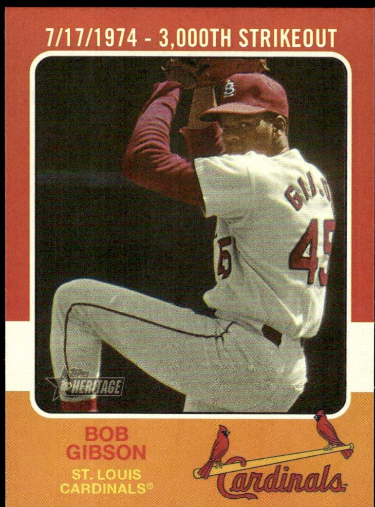 2024 Topps Heritage 1975 Retires Bob Gibson #75R-9 card