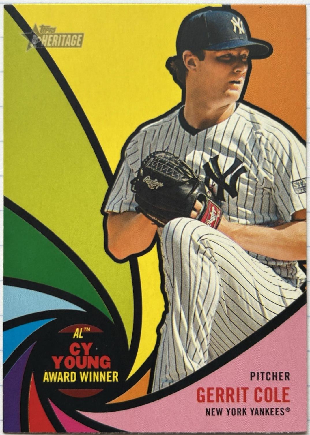 2024 Topps Heritage Award Winners Gerrit Cole #AW-3 card