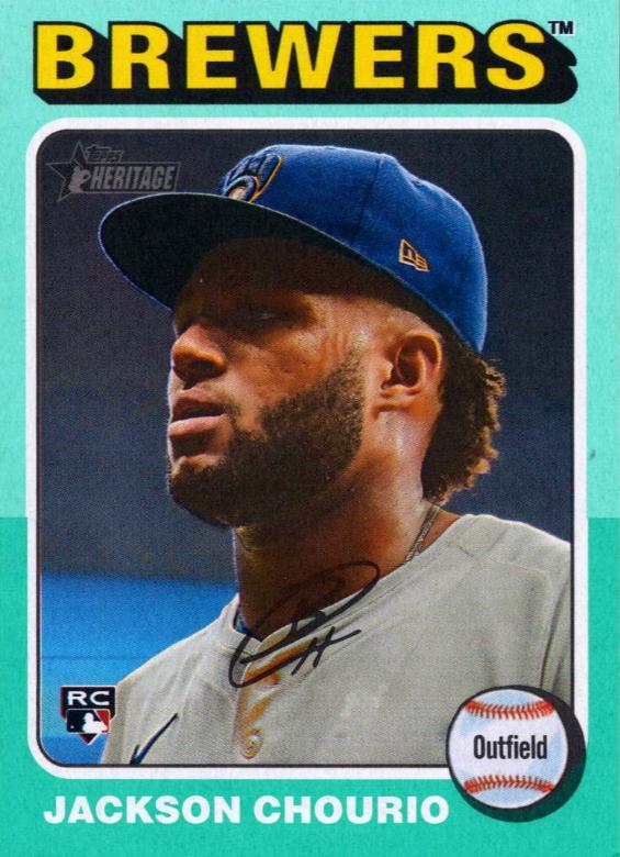 2024 Topps Heritage Jackson Chourio [Aqua] #632 card