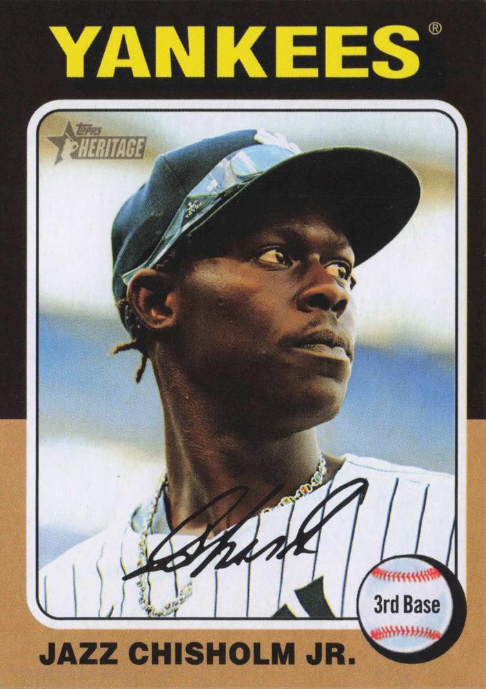 2024 Topps Heritage Jazz Chisholm Jr. #523 card