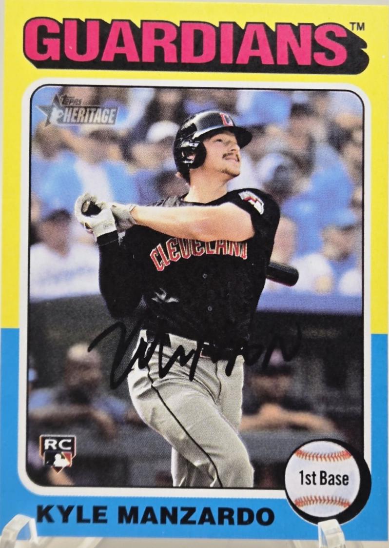 2024 Topps Heritage Mini Kyle Manzardo #673 card
