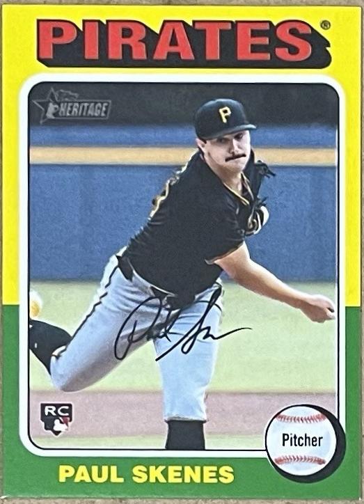 2024 Topps Heritage Mini Paul Skenes #594 card