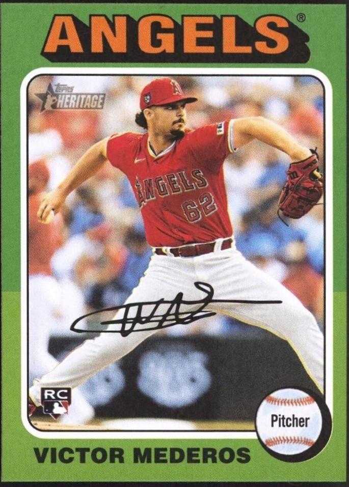 2024 Topps Heritage Mini Victor Mederos #606 card