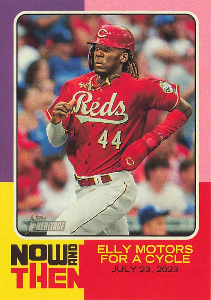 2024 Topps Heritage Now and Then Elly De La Cruz #NAT-3 card