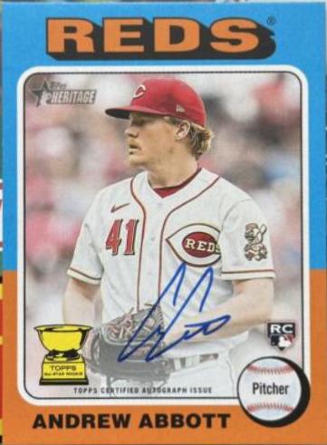 2024 Topps Heritage Real One Autograph Andrew Abbott #ROA-AA card
