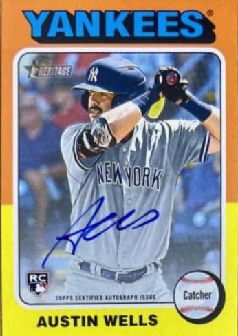 2024 Topps Heritage Real One Autograph Austin Wells #ROA-AW card
