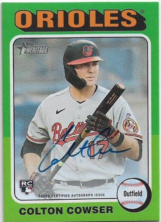2024 Topps Heritage Real One Autograph Colton Cowser #ROA-CC card