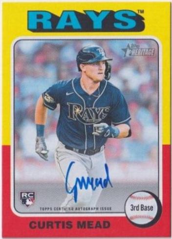 2024 Topps Heritage Real One Autograph Curtis Mead #ROA-CME card