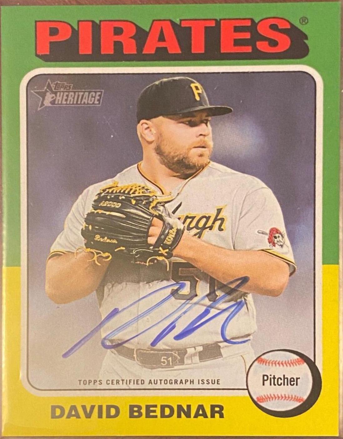 2024 Topps Heritage Real One Autograph David Bednar #ROA-DB card