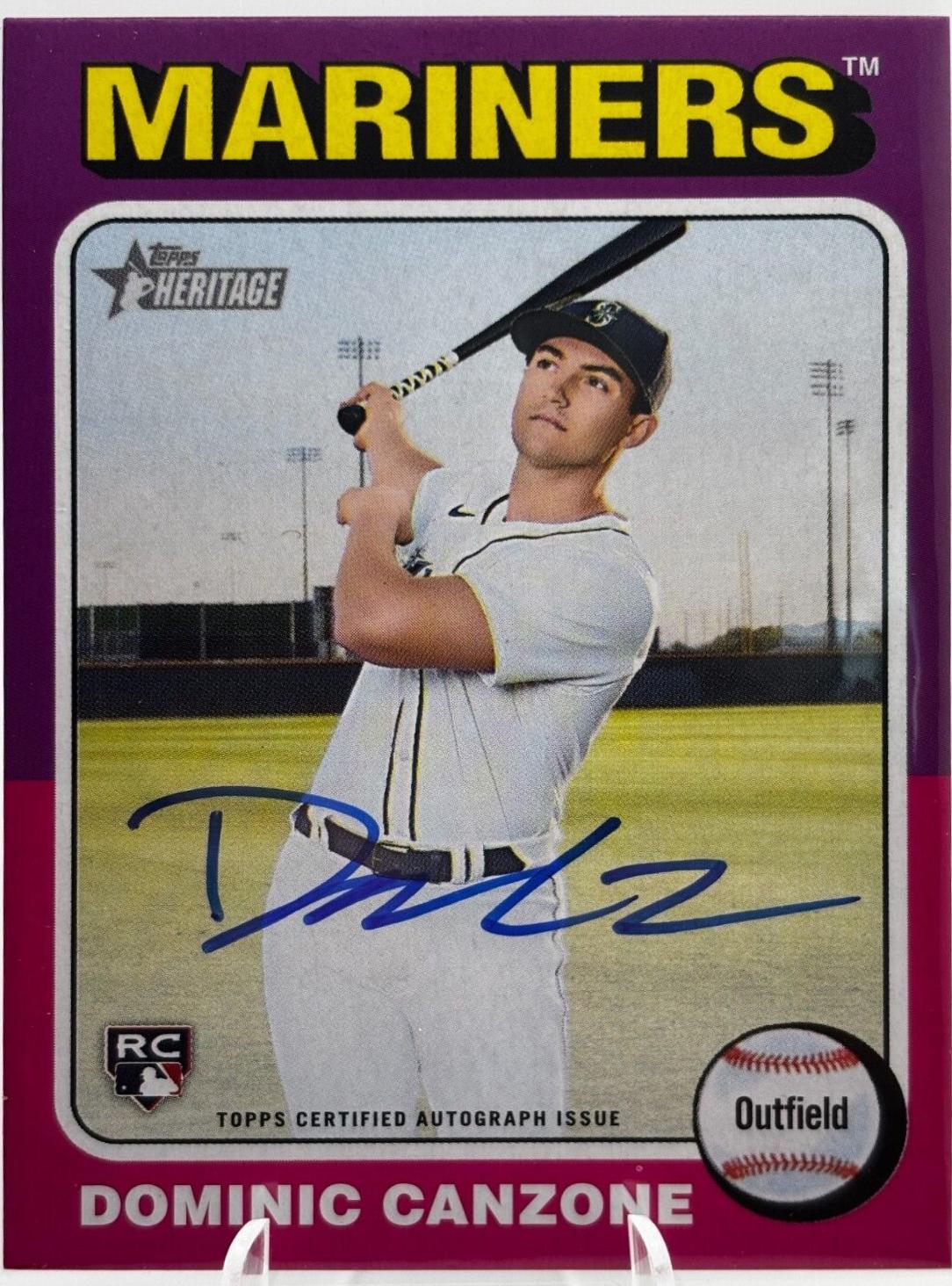 2024 Topps Heritage Real One Autograph Dominic Canzone #ROA-DC card