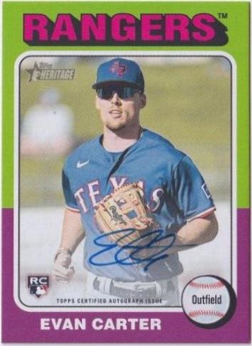 2024 Topps Heritage Real One Autograph Evan Carter #ROA-EC card