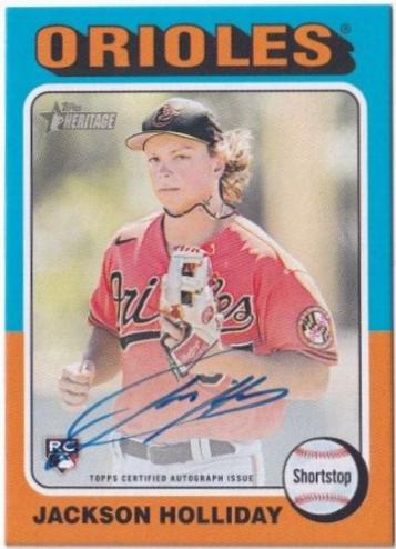 2024 Topps Heritage Real One Autograph Jackson Holliday #ROA-JH card