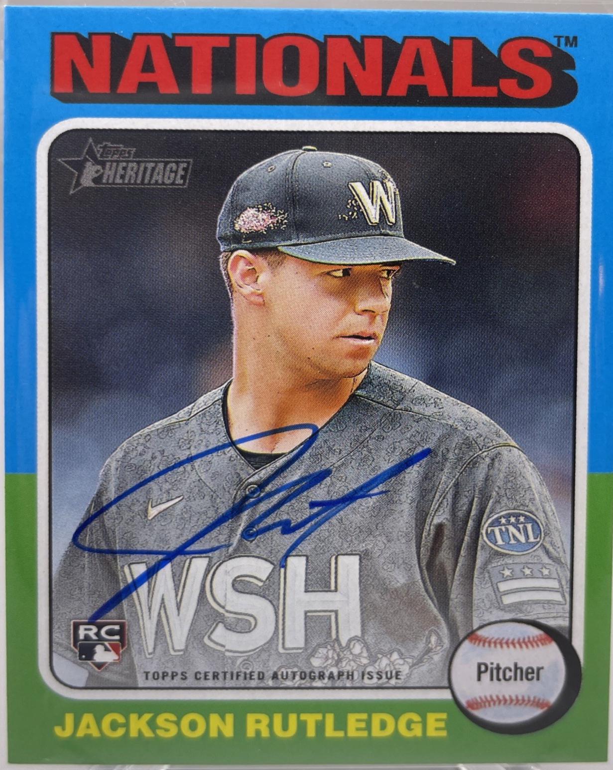 2024 Topps Heritage Real One Autograph Jackson Rutledge #ROA-JR card