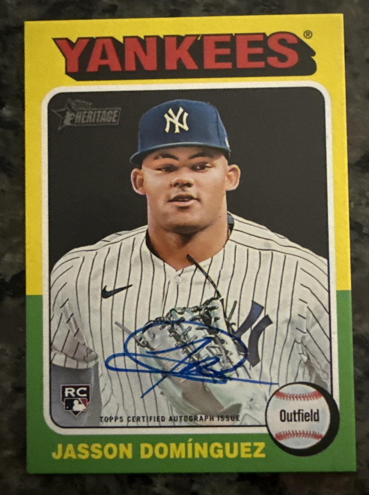2024 Topps Heritage Real One Autograph Jasson Dominguez #ROA-JD card