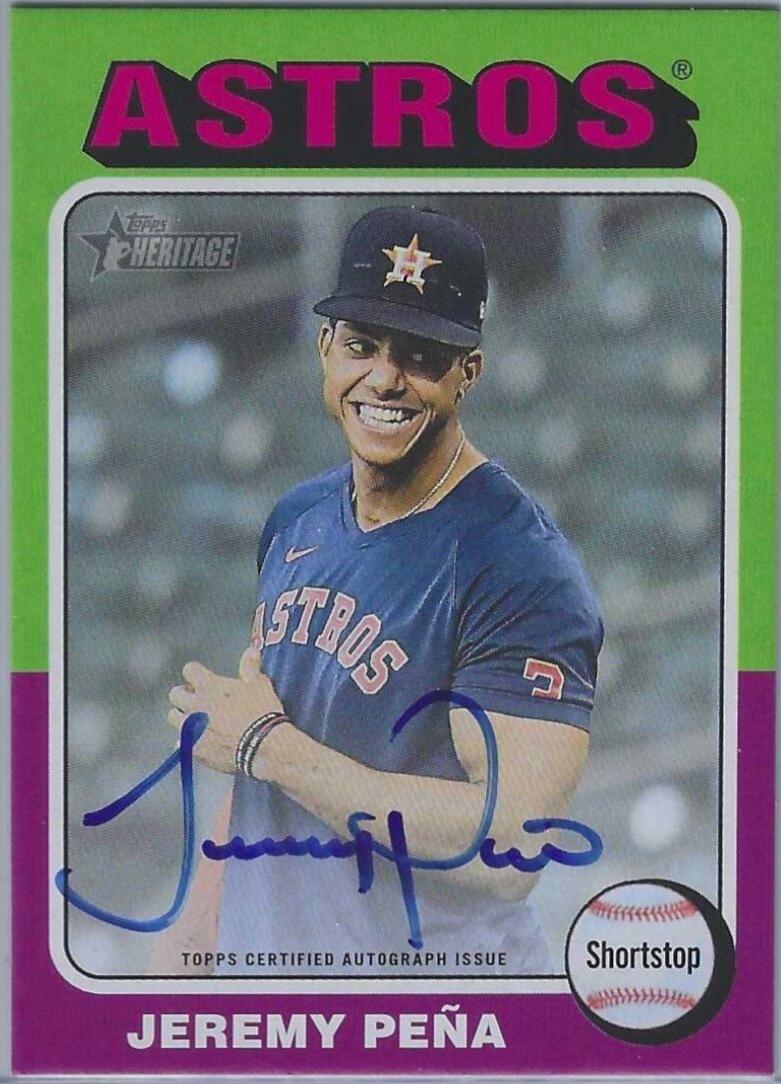 2024 Topps Heritage Real One Autograph Jeremy Pena #ROA-JP card