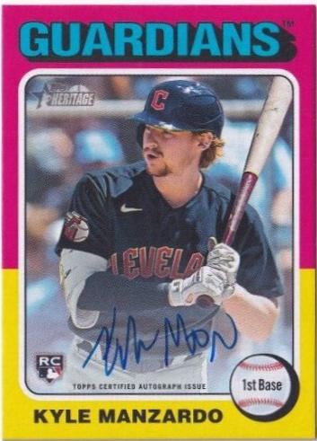 2024 Topps Heritage Real One Autograph Kyle Manzardo #ROA-KM card