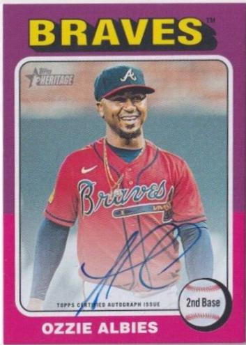 2024 Topps Heritage Real One Autograph Ozzie Albies #ROA-OA card