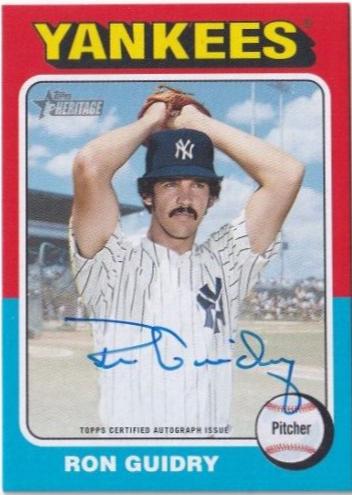 2024 Topps Heritage Real One Autograph Ron Guidry #ROA-RG card
