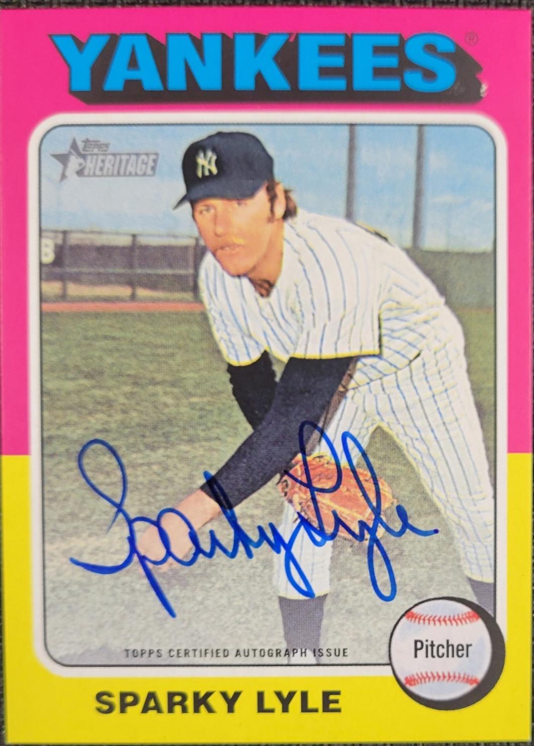 2024 Topps Heritage Real One Autograph Sparky Lyle #ROA-SL card