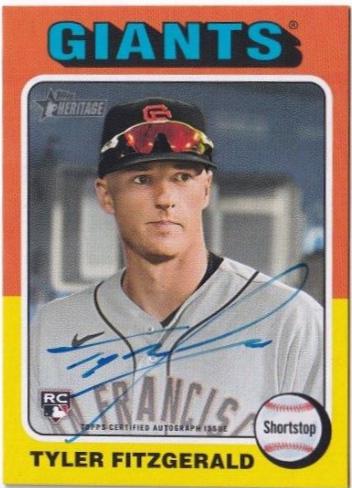 2024 Topps Heritage Real One Autograph Tyler Fitzgerald #ROA-TF card