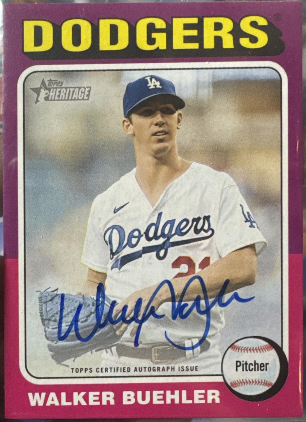 2024 Topps Heritage Real One Autograph Walker Buehler #ROA-WB card