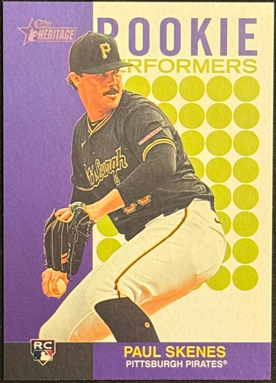 2024 Topps Heritage Rookie Performer Paul Skenes #RP-15 card