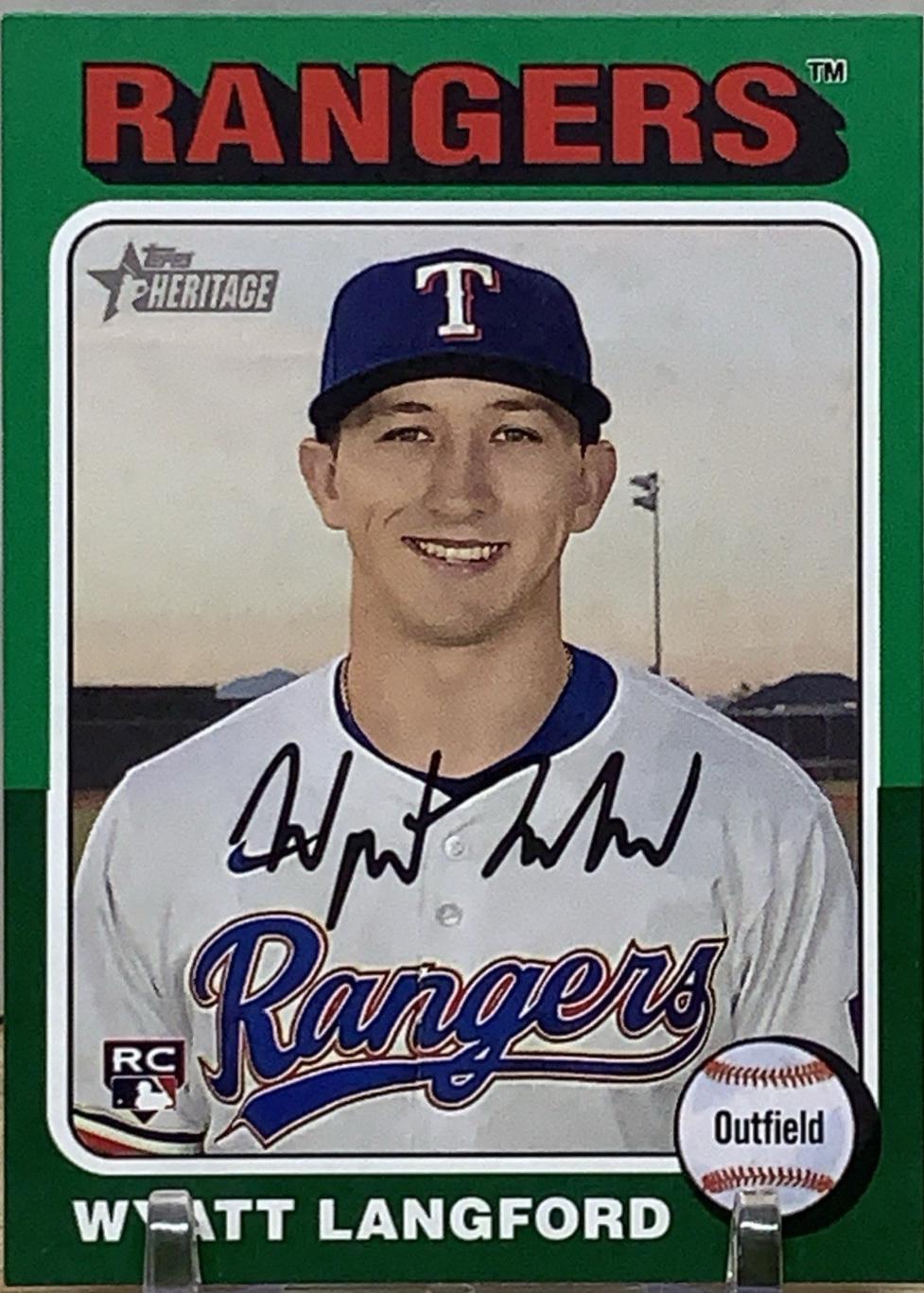 2024 Topps Heritage Wyatt Langford [Green] #581 card