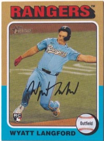 2024 Topps Heritage Wyatt Langford [Image Variation] #581 card