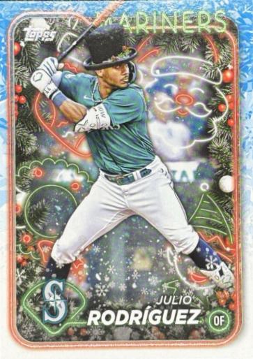 2024 Topps Holiday Julio Rodriguez [Holiday Variation SP] #H153 card