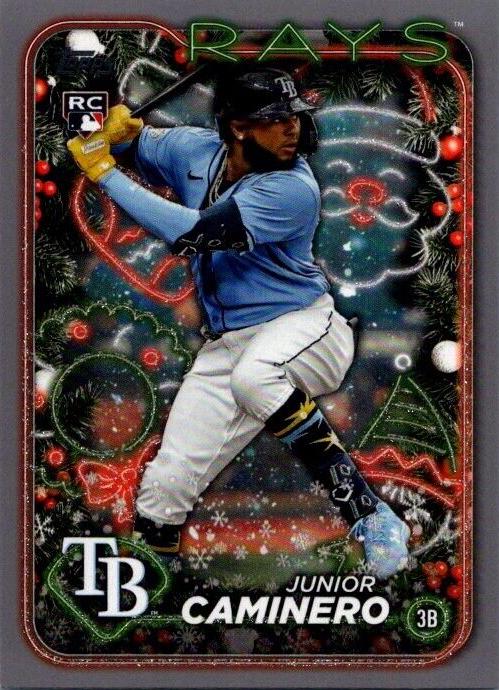 2024 Topps Holiday Junior Caminero [Silver Glitter] #H25 card