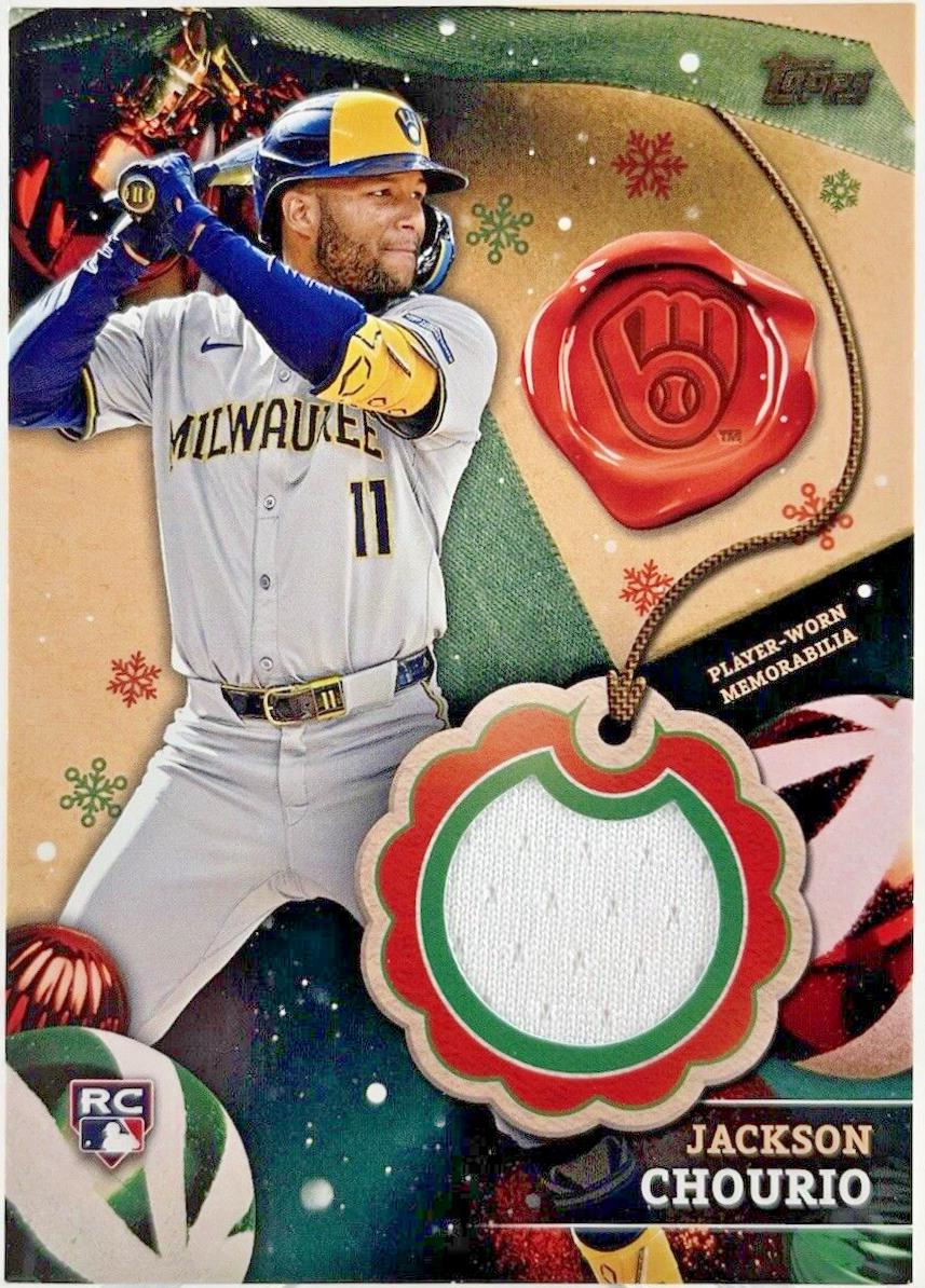 2024 Topps Holiday Relic Jackson Chourio #RC-JCH card